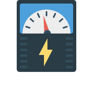 电压监视电压表平面图示矢量图照片