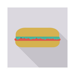 汉堡快餐食品矢量插图
