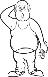 胖人简笔画简单图片