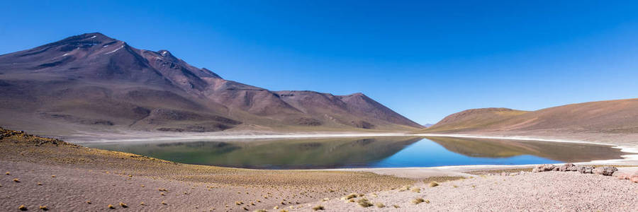 拉古纳斯高原上的小插曲，在阿塔卡马沙漠上令人惊叹的景色。 智利南美洲。