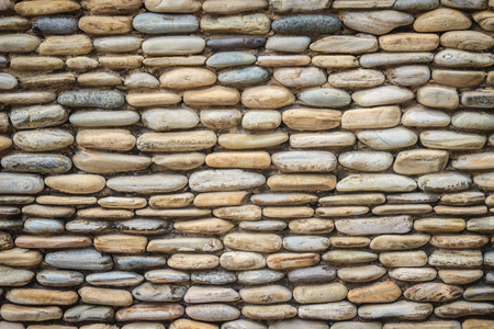 鹅卵石墙图片
