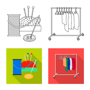 洗衣和清洁标志的矢量插图。收集洗衣和服装股票符号的网站