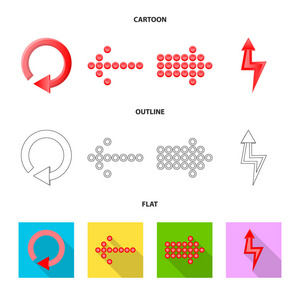 元素和箭头标识的孤立对象。一组元素和方向股票矢量图