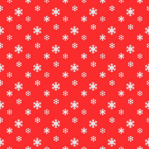 无缝雪花图案背景为圣诞节和新年