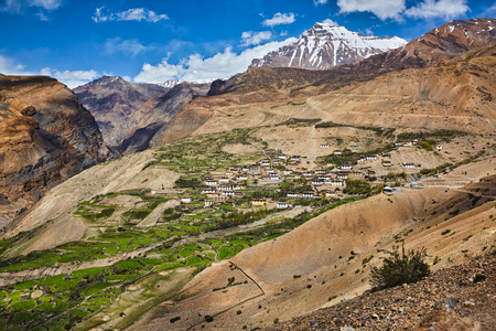 喜马拉雅山的 kibber 村