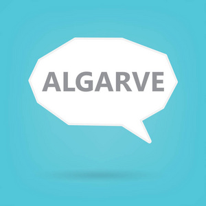 语音气泡矢量插图上的algve词