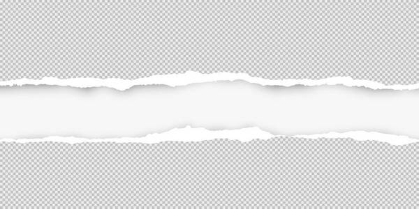 纸上的一滴泪图为文本或消息而撕开的水平灰色纸张位于白色背景上.