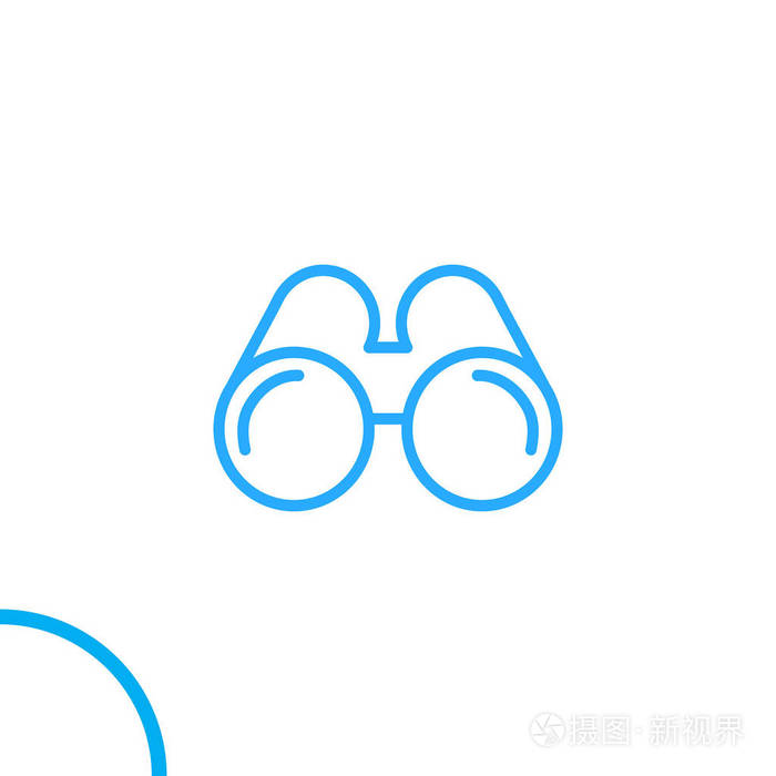 双目图标矢量插图