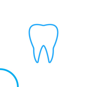 牙齿图标矢量插图图片