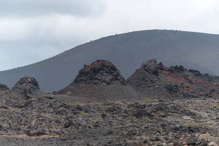 火山景观蒙特纳斯德尔福戈蒂曼法亚国家公园兰萨罗特加那利群岛西班牙