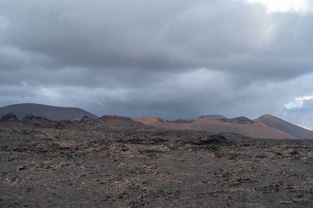 火山景观蒙特纳斯德尔福戈蒂曼法亚国家公园兰萨罗特加那利群岛西班牙