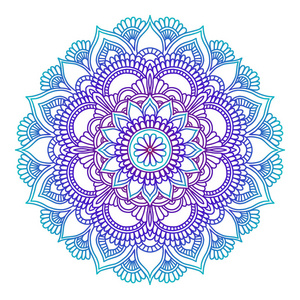 圈族装饰.手绘传统的印度圆元素.精神冥想瑜伽指甲花主题.独特的打印.