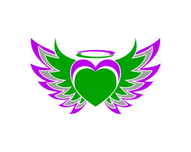 天鹅与爱心贺卡背景与情人节爱心和信封红色心脏与天使的翅膀爱心之花