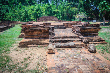 WatPhayaMangraiMangrai国王庙，一座被毁的寺庙，位于泰国清迈的WangKumKam考古遗址内。