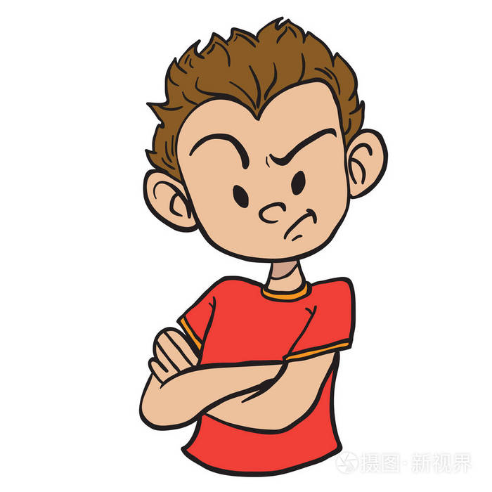 的男孩说话泡泡卡通插图隔离白色孤立的面部表情一组男孩的面部插图