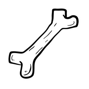 简单的黑白写意卡通骨照片