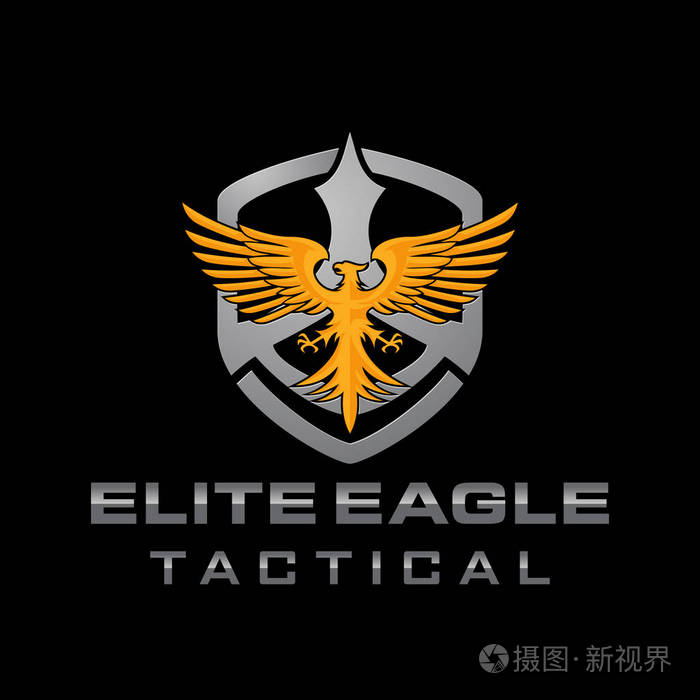 精英鹰盾军事标志设计