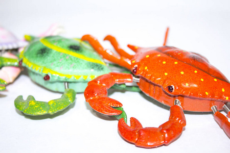 塑料螃蟹玩具古董图片