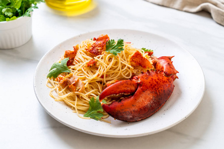 astice or Lobster spaghetti  Italian food