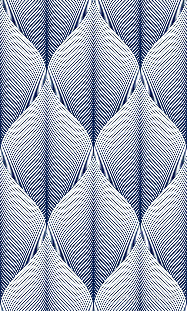 抽象线几何无缝图案矢量重复无尽的织物背景.