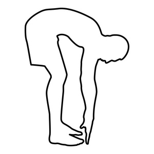 弯腰图标图片-弯腰图标素材-弯腰图标插画-摄图新视界