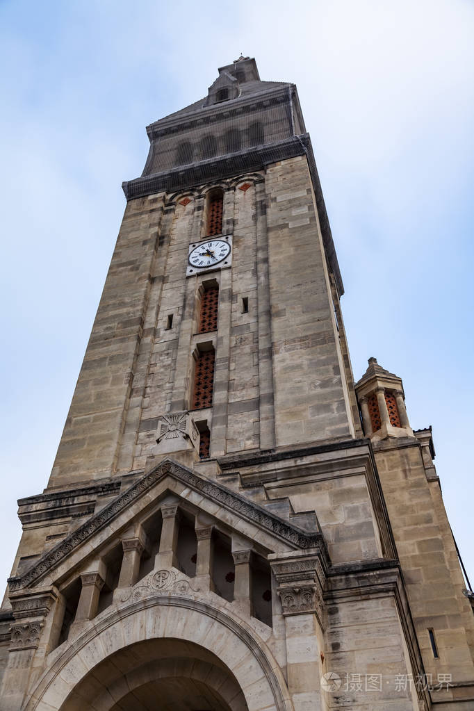 2008年10月26日巴黎法国哥特式建筑旧钟楼