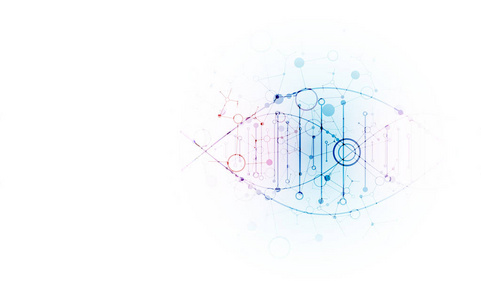 明亮的科学背景。 你的商业概念的创造性想法。 DNA样式。