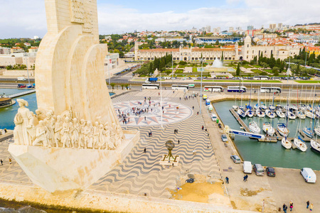 葡萄牙里斯本2018年6月27日里斯本发现纪念碑的鸟瞰图