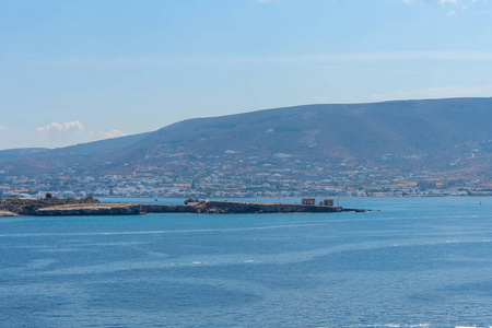 帕里基亚湾和港口自行车塞勒兹岛爱琴海帕里基亚帕里基亚帕罗斯希腊