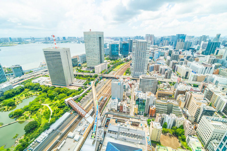 日本东京城市天际线美丽的建筑