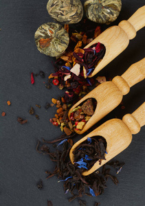 黑石背景勺茶的种类图片