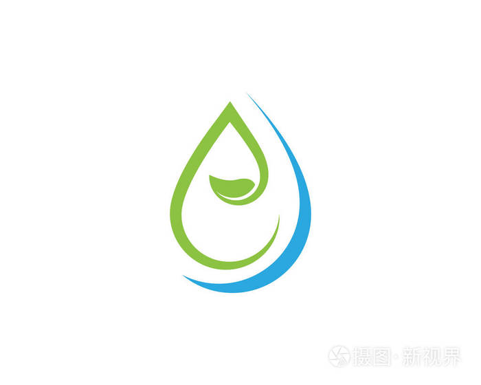 水滴标志模板矢量图设计