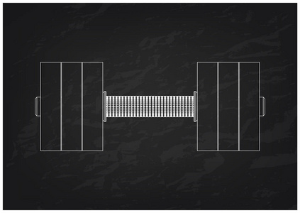 3d 模型哑铃在黑色