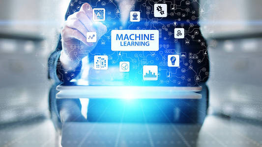 机器深度学习算法,人工智能人工智能,自动化和现代技术在商业中的概念