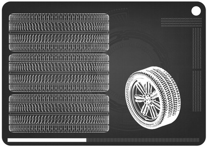 3d 模型的车轮上的黑色