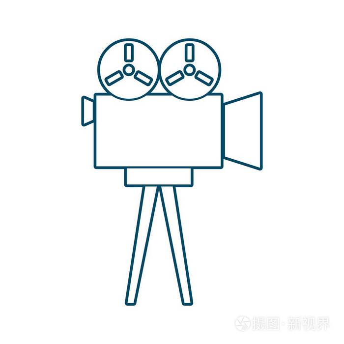怀旧的电影图标插画-正版商用图片14m9yr-摄图新视界