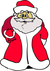 背景是白色的圣诞老人.2018-2019.韦克托尔照片