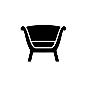  white vector illustration of comfortable wooden armchair with h