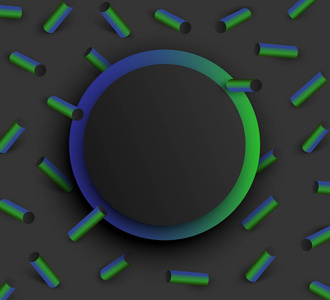 绿色3d 几何图案的灰色圆形纹理背景