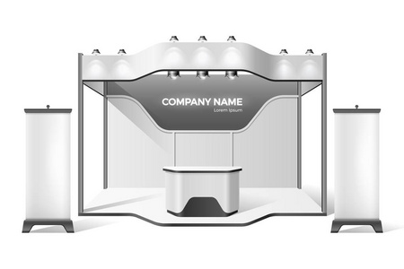 矢量展台商业博览会模拟