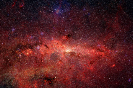 外太空某处美丽的星系。这张图片的元素由美国宇航局提供。
