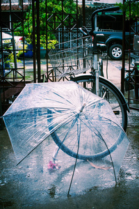 雨伞雨滴复古