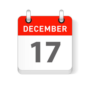 12月17日日期每天可见一页组织者日历