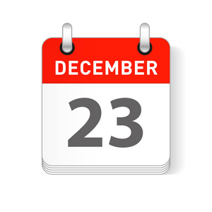 12月23日日期每天可见一页组织者日历