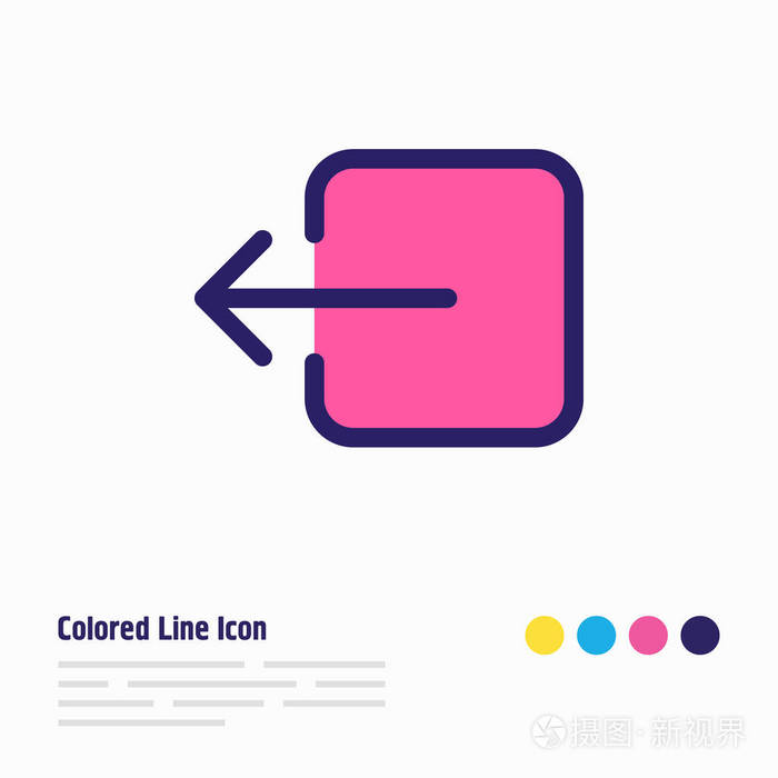图示标志出图标彩色线. 美丽的应用