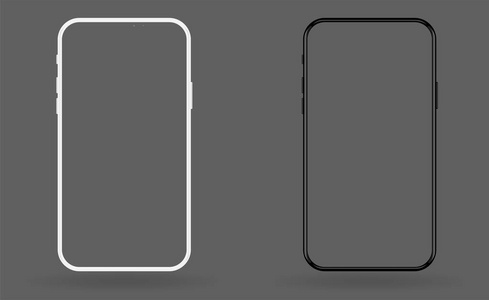 新的矢量移动智能手机模型模板