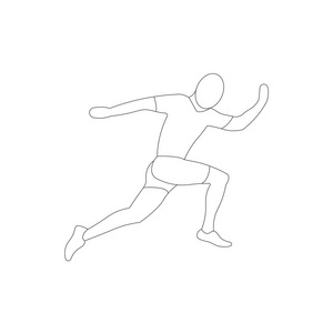奔跑姿势画法图片