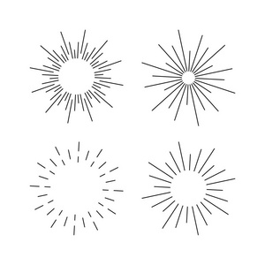 太阳光线徽标图片-太阳光线徽标素材-太阳光线徽标插画-摄图新视界