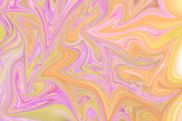 用粉红色黄色和绿色图形颜色艺术形式对抽象图案进行识别具有量化流程