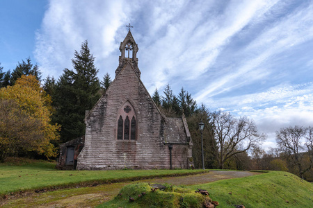 马克斯韦尔顿教堂，杜姆弗里斯郡，苏格兰南部秋季。